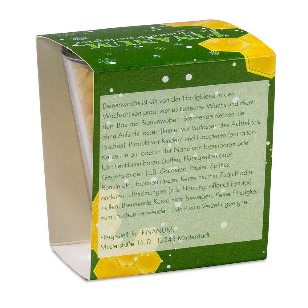 Kerzenglas mit Bienenwachsgranulat-454