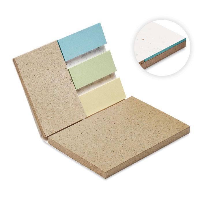 Notiz-Set mit Blumensamen GROW ME - weiß-983