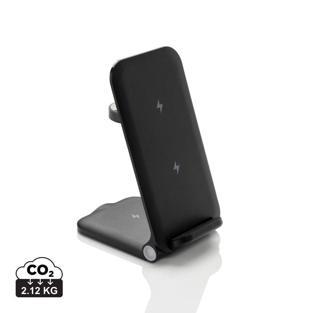 Powerpal 3-in-1 15W-Ladegerät aus RCS recyceltem Kunststoff - schwarz-124