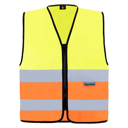 Hi-Vis Safety Vest Cologne With Front Zipper - yellow - orange-74