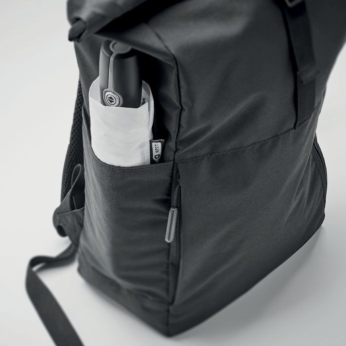 Rolltop-Rucksack 300D RPET VALLEY ROLLPACK - schwarz-17