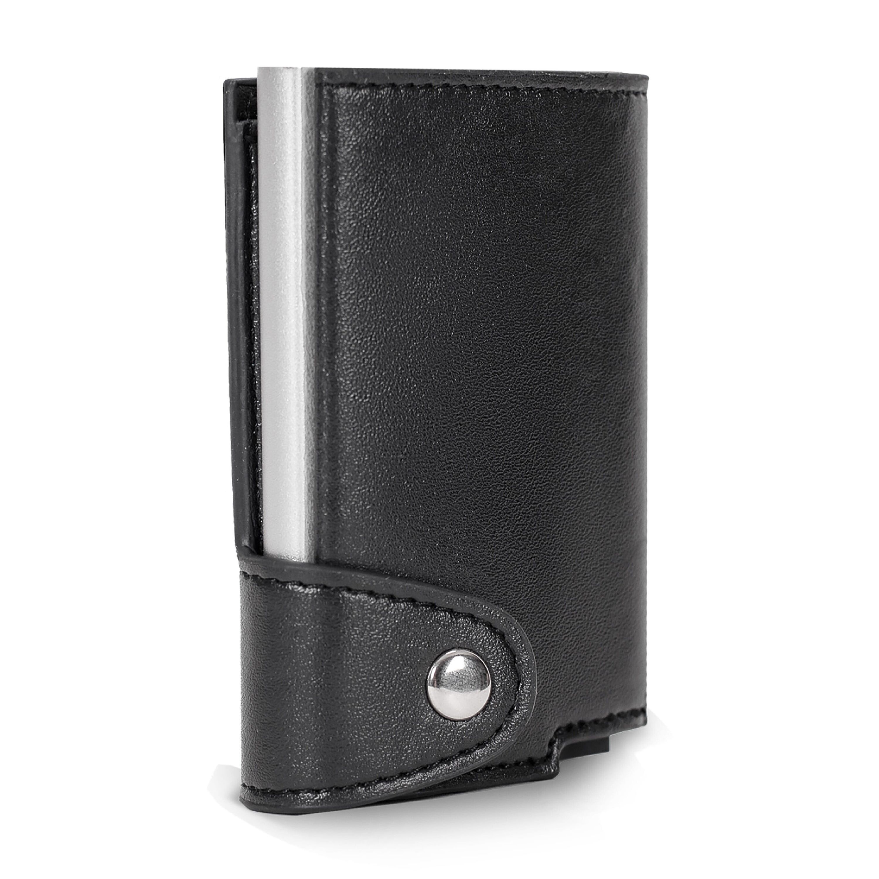 Kartenetui mit RFID-Schutz - schwarz  -  silber-601