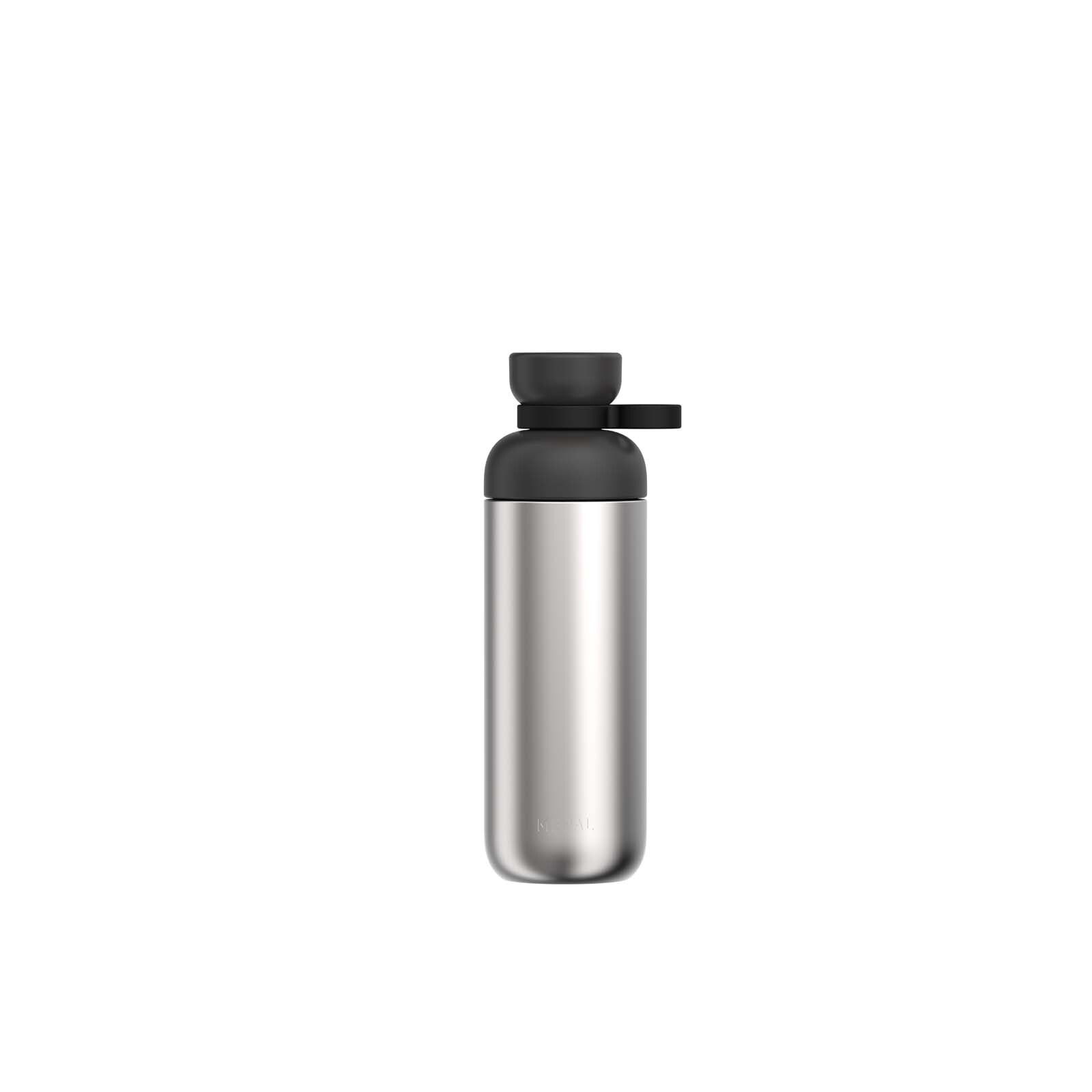 Mepal Vita 700 ml Wasserflasche aus recyceltem Edelstahl (Kohlensäure geeignet) - schwarz-370