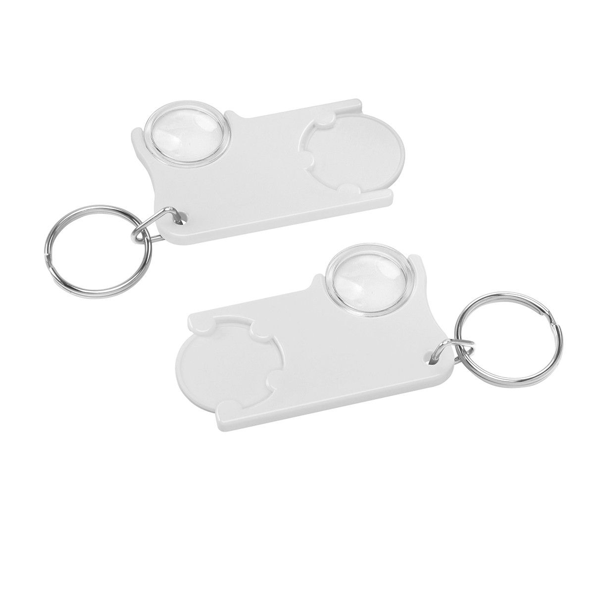 Chiphalter mit 1€-Chip und Lupe - weiß, weiß-908