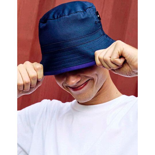 Reversible Bucket Hat - navy - purple-672