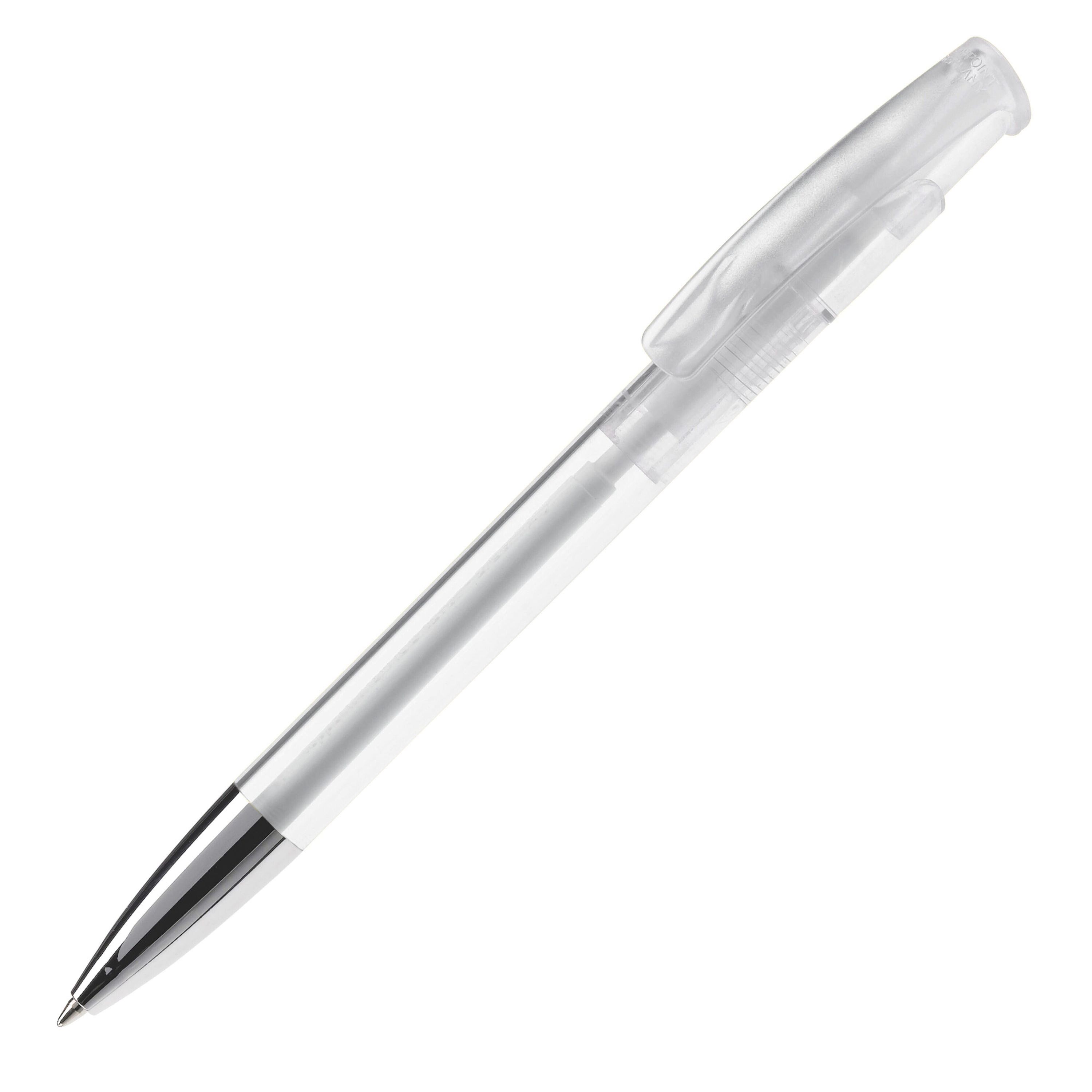 Kugelschreiber Avalon Transparent mit Metallspitze - transparent  -  weiss-619