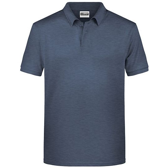 Men´s Basic Polo - light denim melange-340
