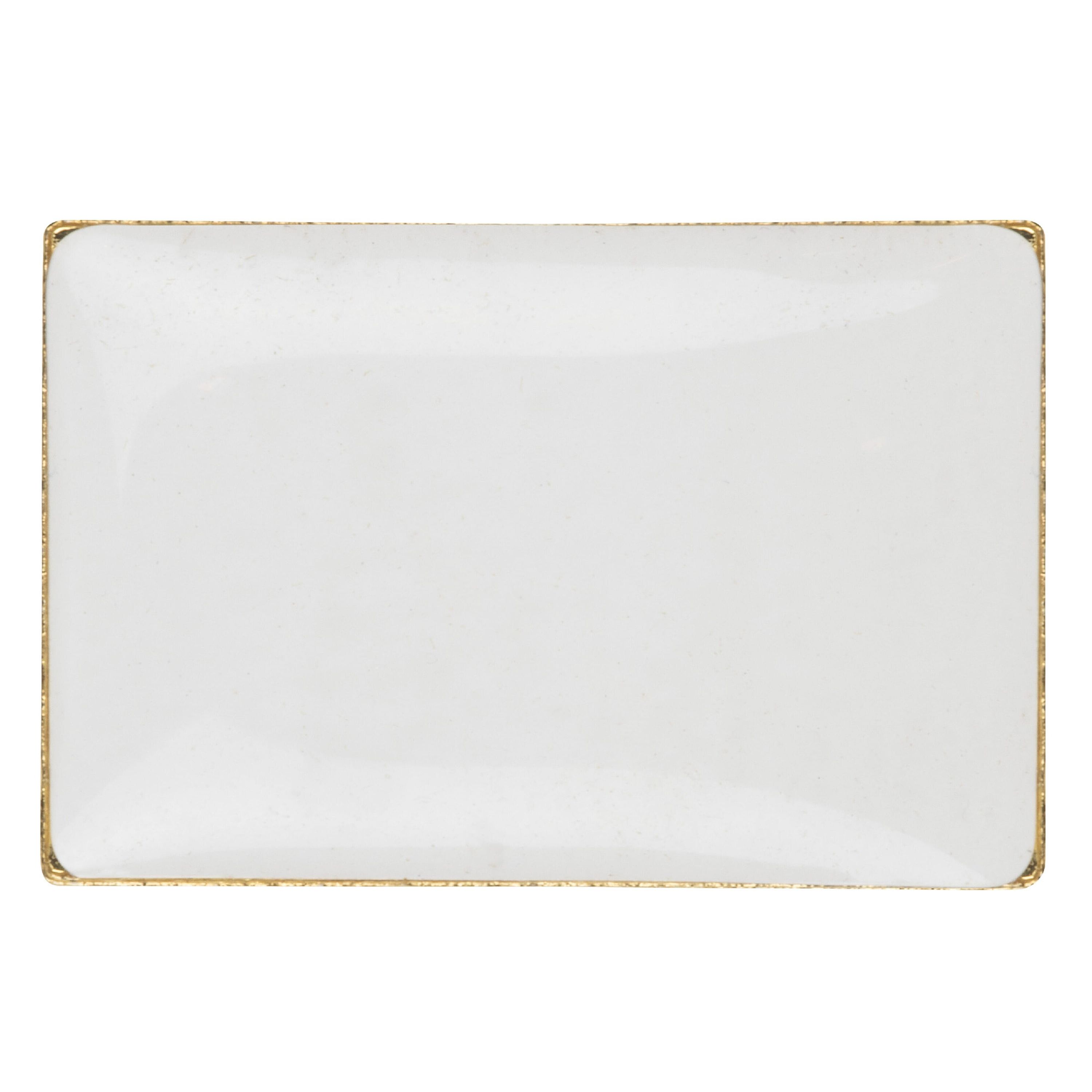 Metall Pin rechteckig 19x13mm - gold satin-573