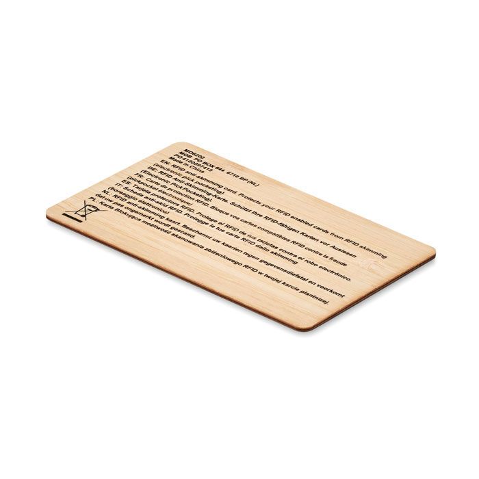 RFID Karte aus Bambus CUSTOS + - holz-282