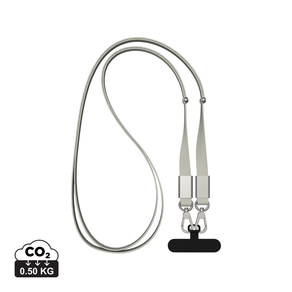 Nivo Crossbody-Handyband aus RCS recyceltem PET - grau-145