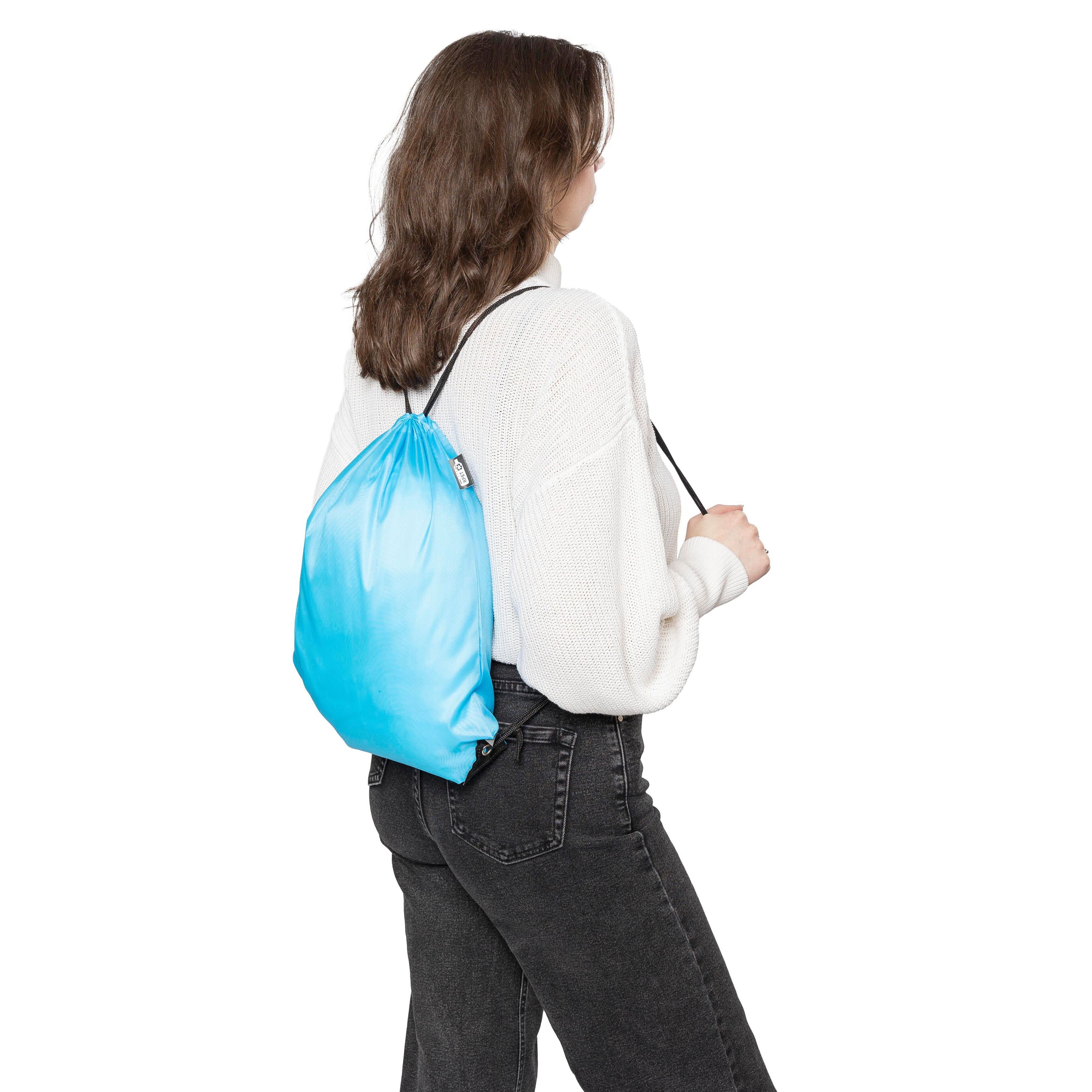 rPET 210D Polyester Rucksack mit Kordelzug Calix - schwarz-540