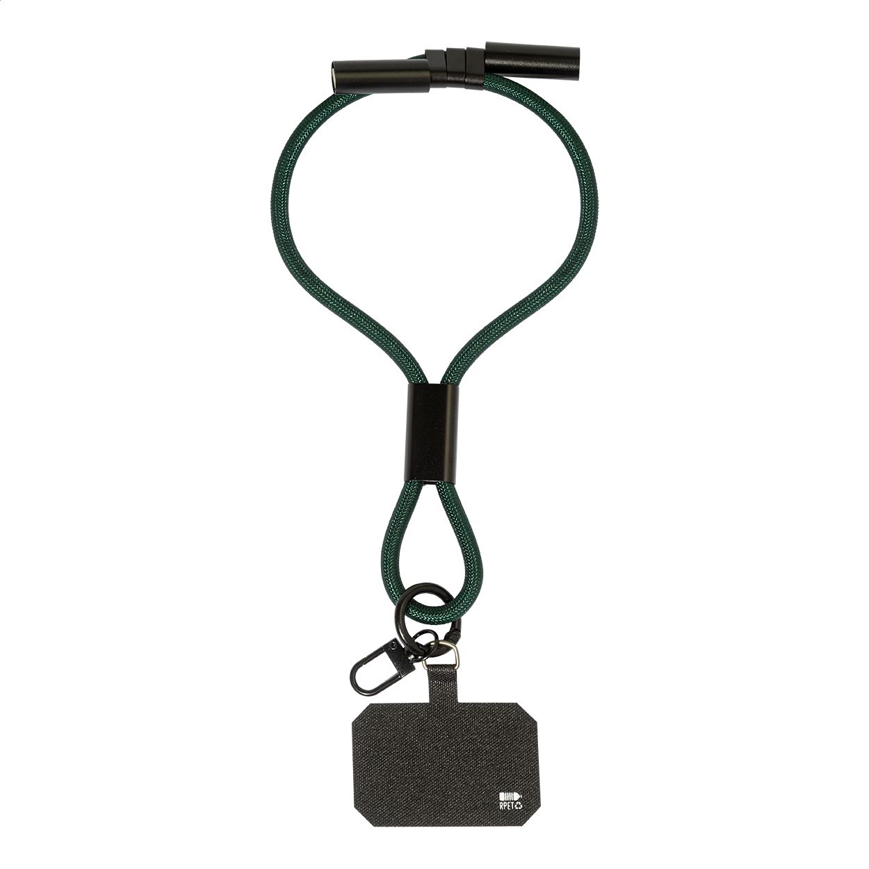 CuffCharge 60W Handgelenkband mit Lade- und Datenkabel aus RPET - dunkelgrün-598