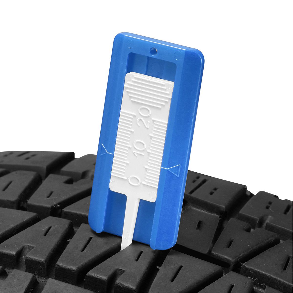 Reifenprofiltiefenmesser (mit geprägter Skala) - weiß - blau-812