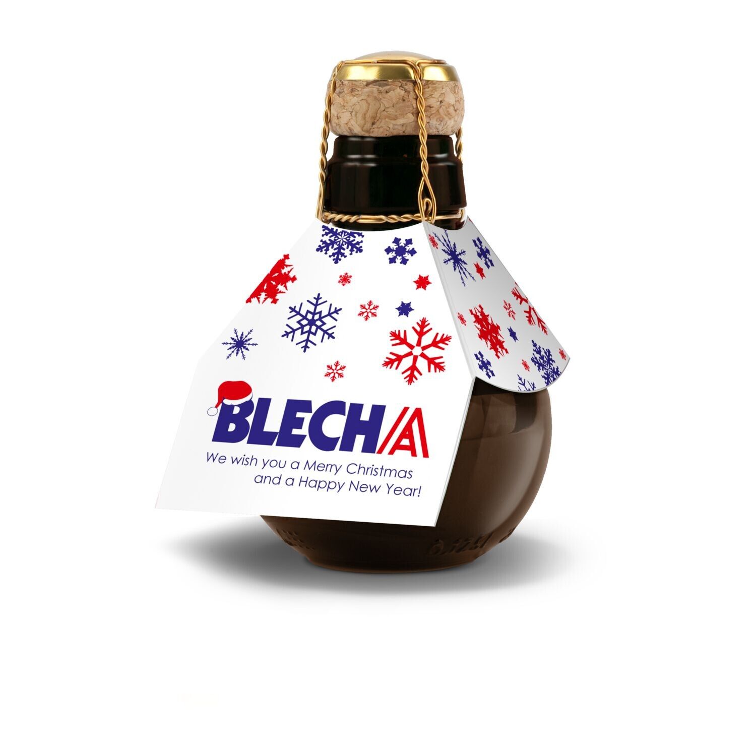 Kleinste Sektflasche der Welt - Merry Christmas 125ml - blau-22