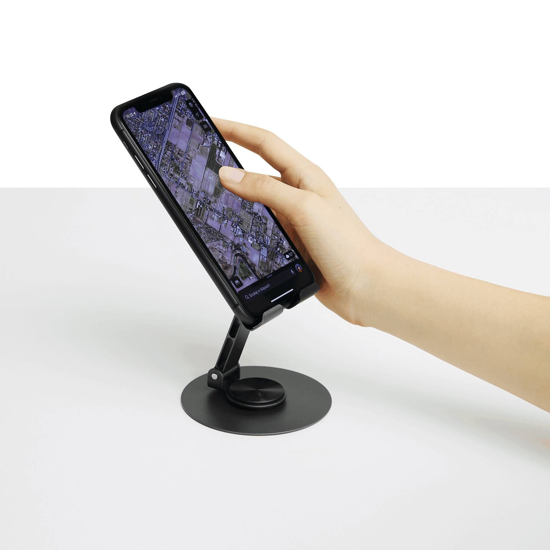 Faltbarer Stahl-Telefonhalter DESK MASTER - anthrazit-493