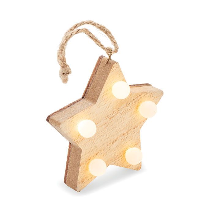 Anhänger aus Holz mit LED LALIE - holz-808