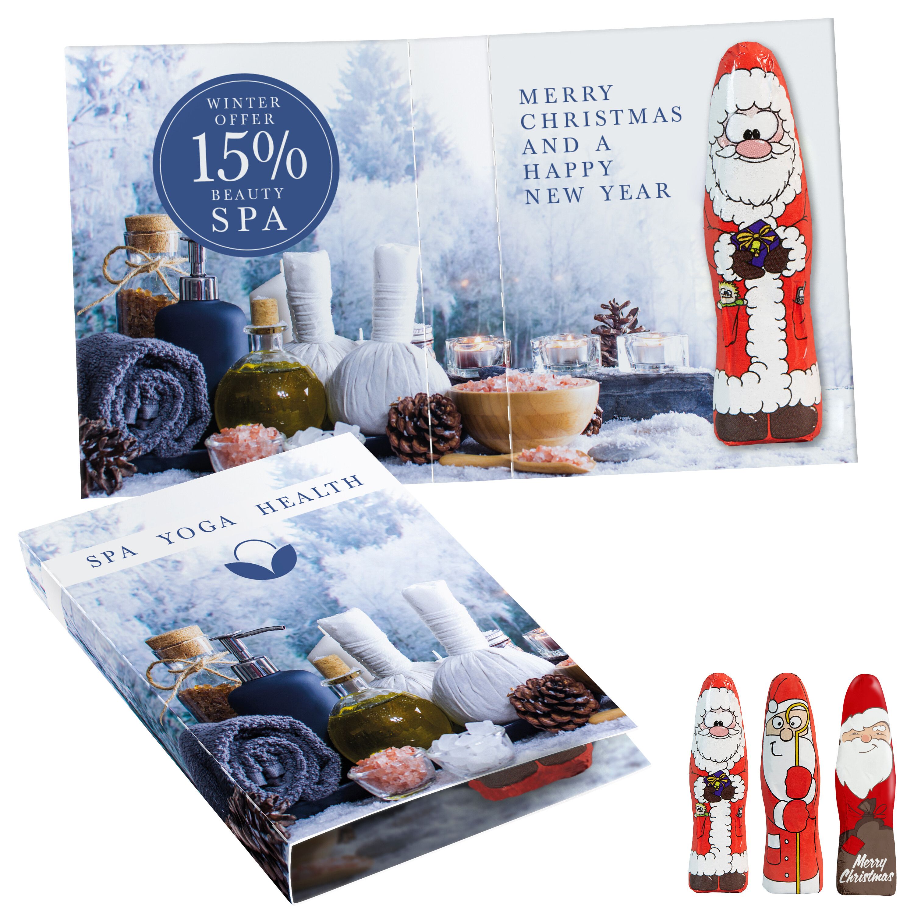 Süßes Briefchen mit Mini Schoki-Weihnachtsmännchen Standard-632
