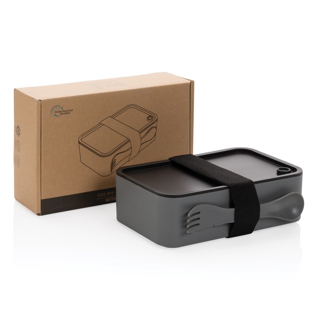 GRS RPP Lunchbox mit Göffel - grau-989