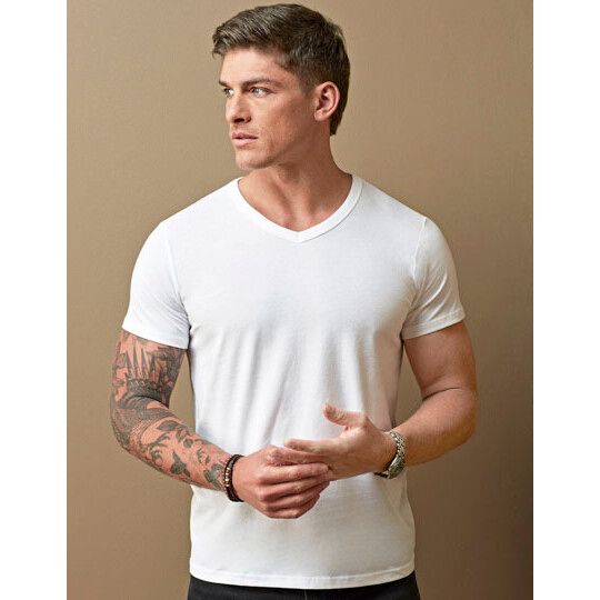Ben V-Neck - white-211