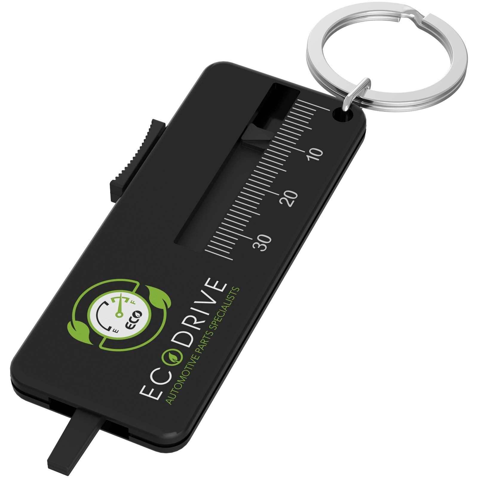Rove Reifenprofilmesser Schlüsselanhänger aus recyceltem Material - schwarz-734