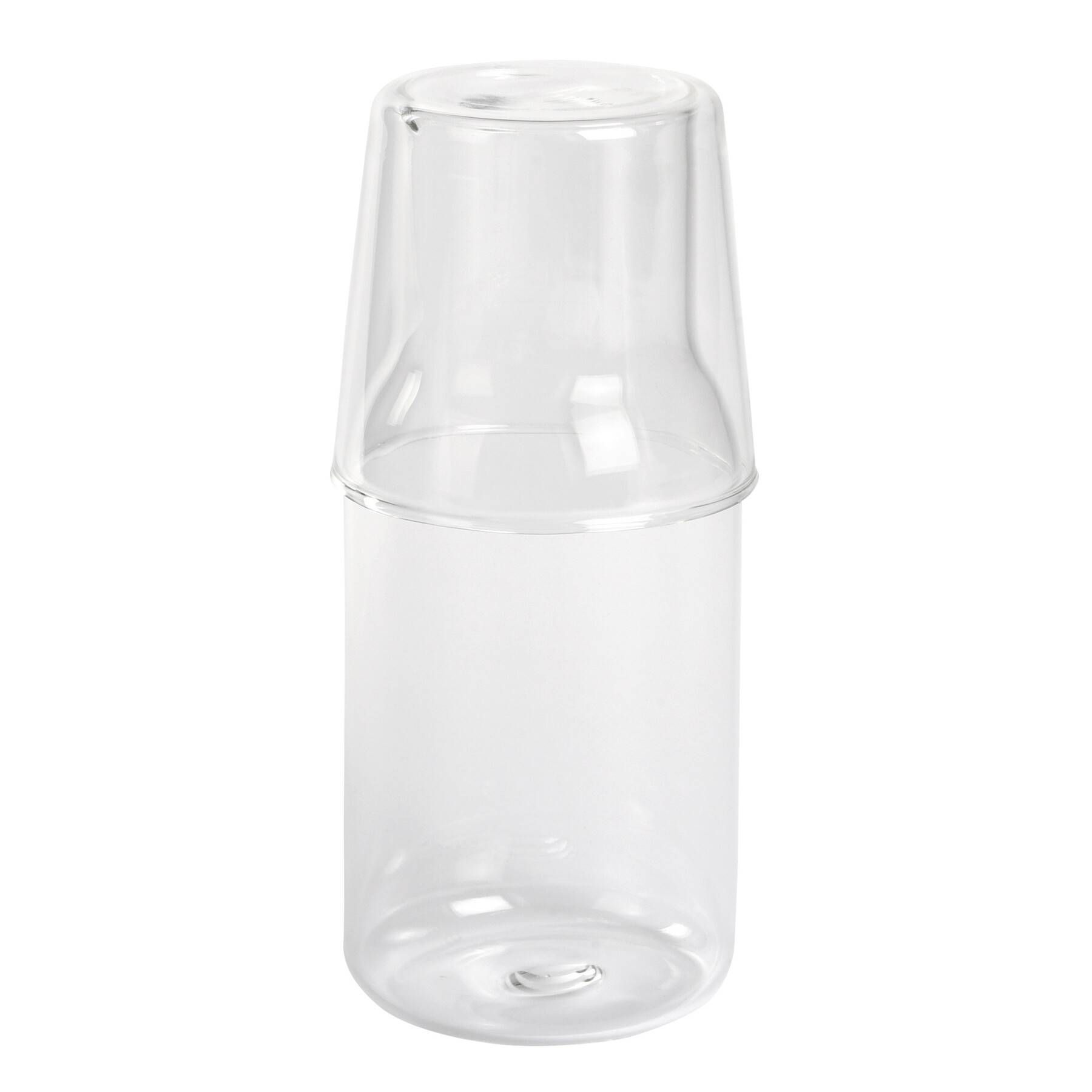Glas-Karaffe mit Trinkglas CALMY - transparent-748