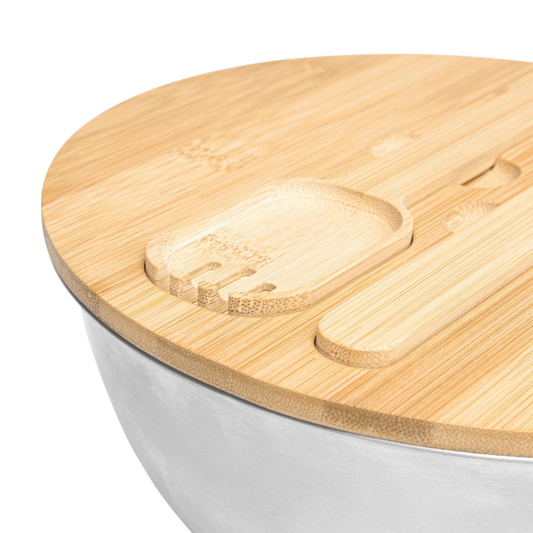 Salatschüssel EAT HEALTHY - braun - silber-720