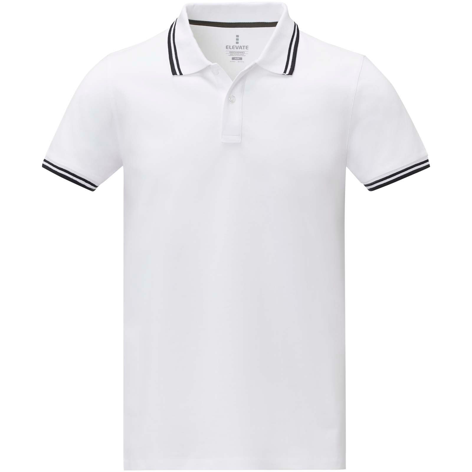 Amarago Polo mit abgesetztem Rand für Herren - weiss - XL-919