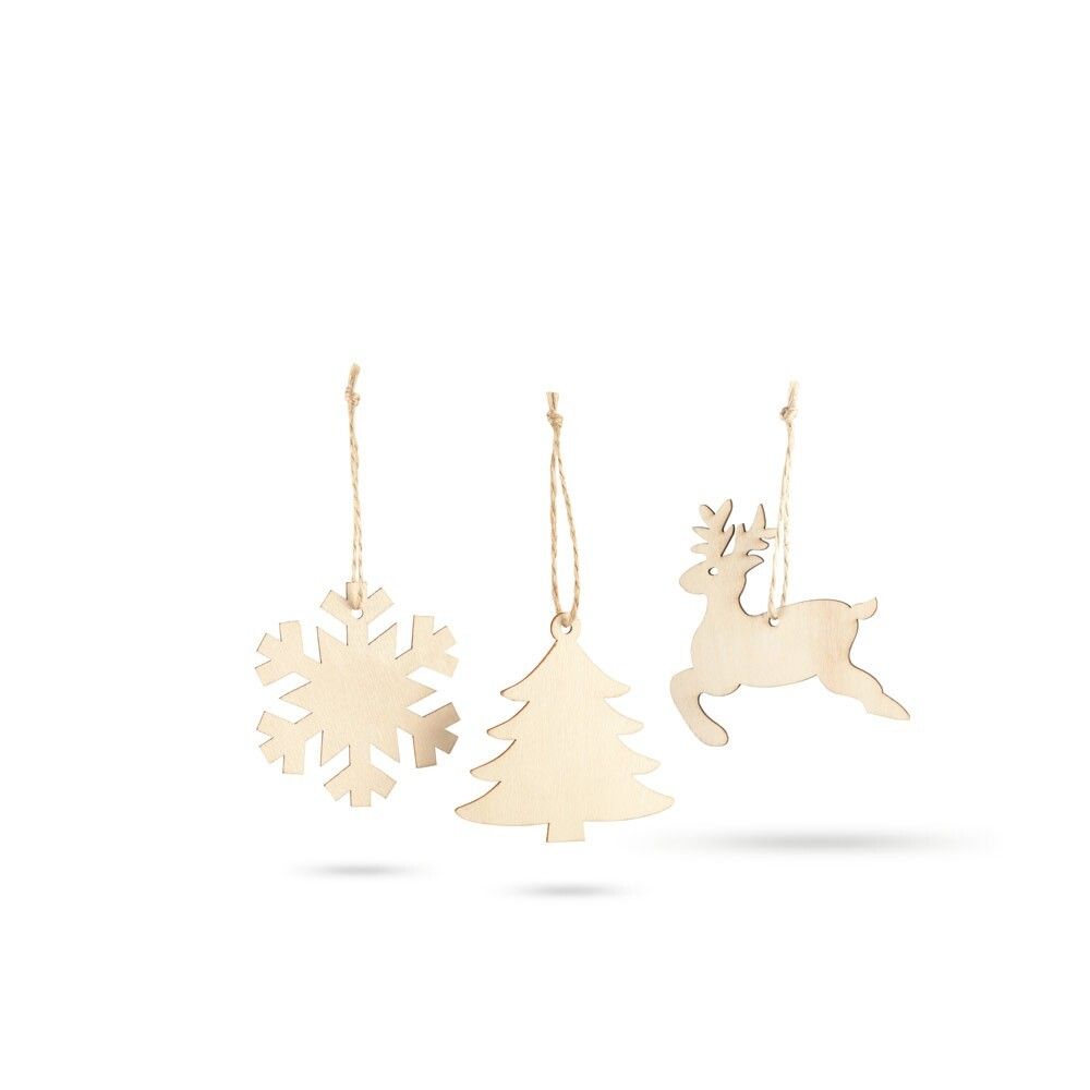 FLAKE Weihnachtsfiguren zum Aufhängen - naturhell-483