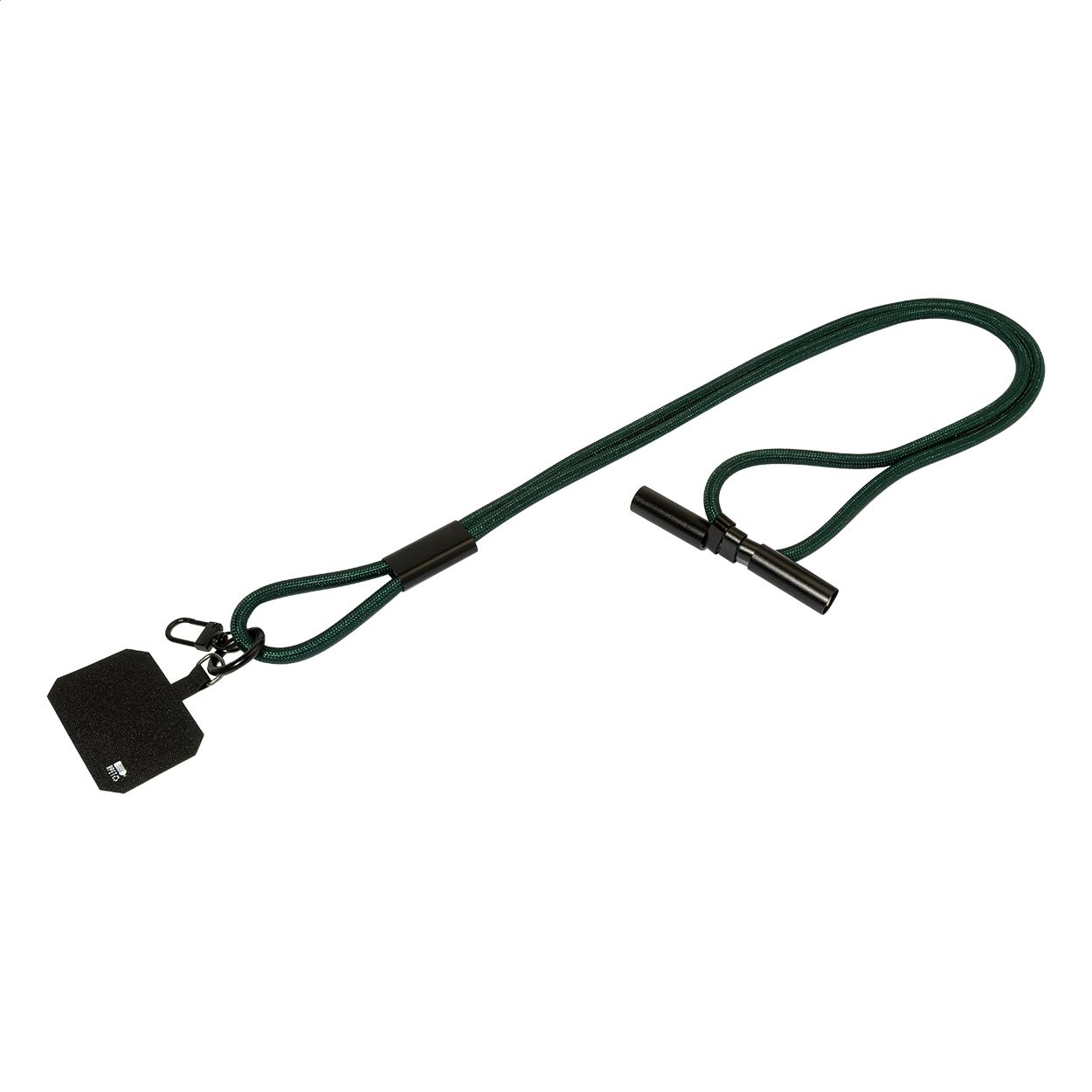 HolCharge 60W Lanyard mit Lade- und Datenkabel aus RPET - dunkelgrün-341