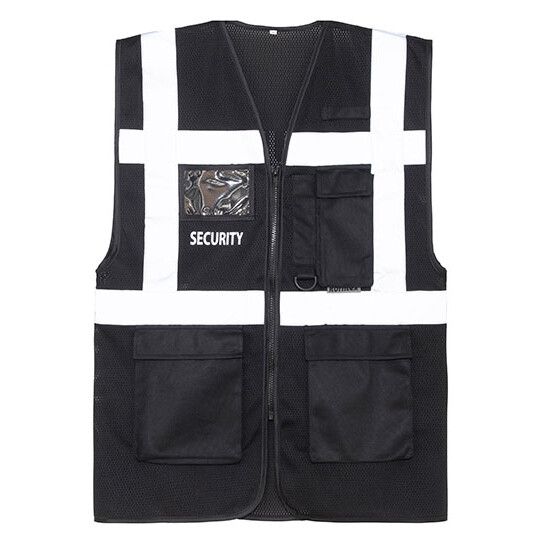 Mesh Multifunctional Vest Security - black-67