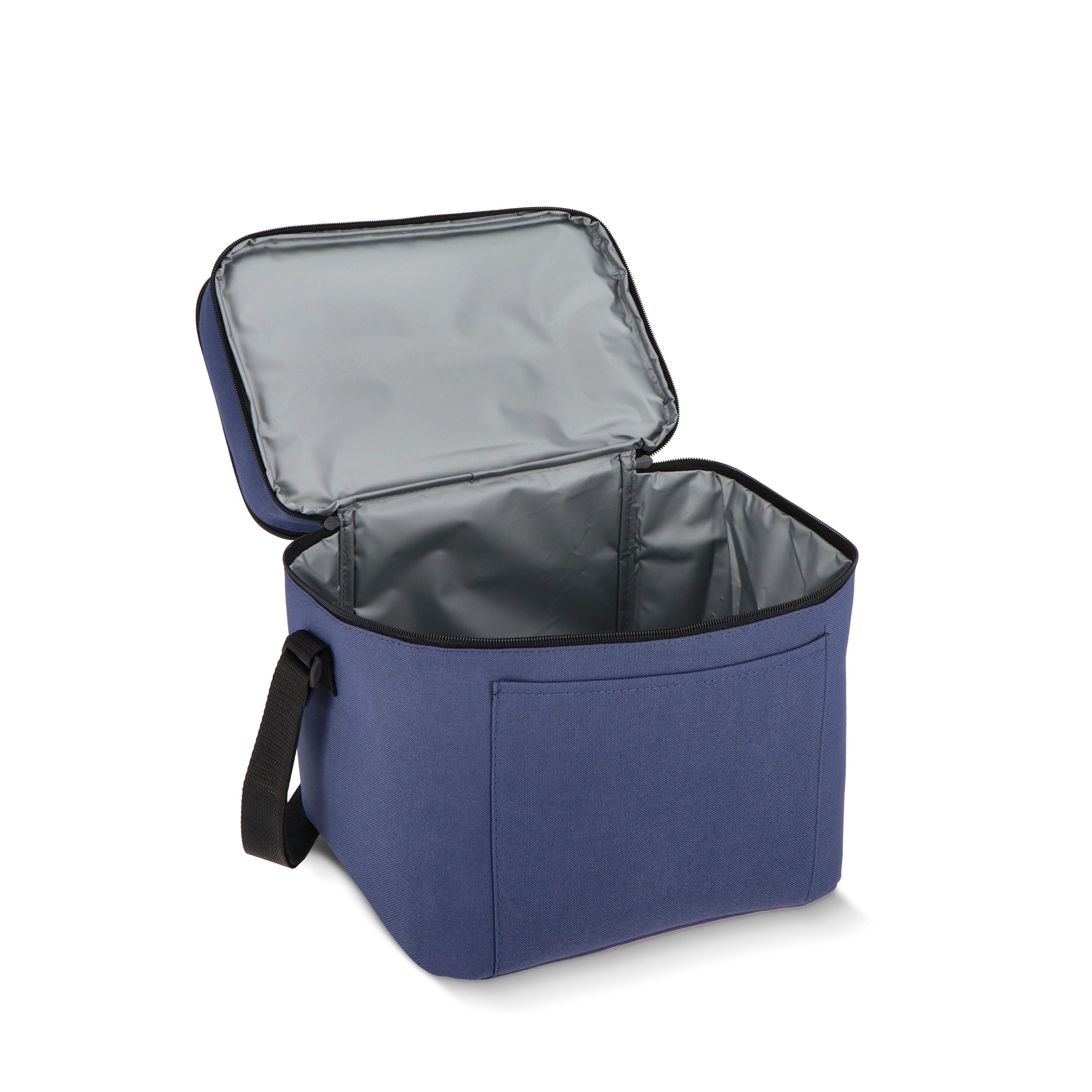 R-PET 600D Kühlbeutel mit zwei Fächern 30 x 20 x 25 cm 12 l - dunkelblau-220