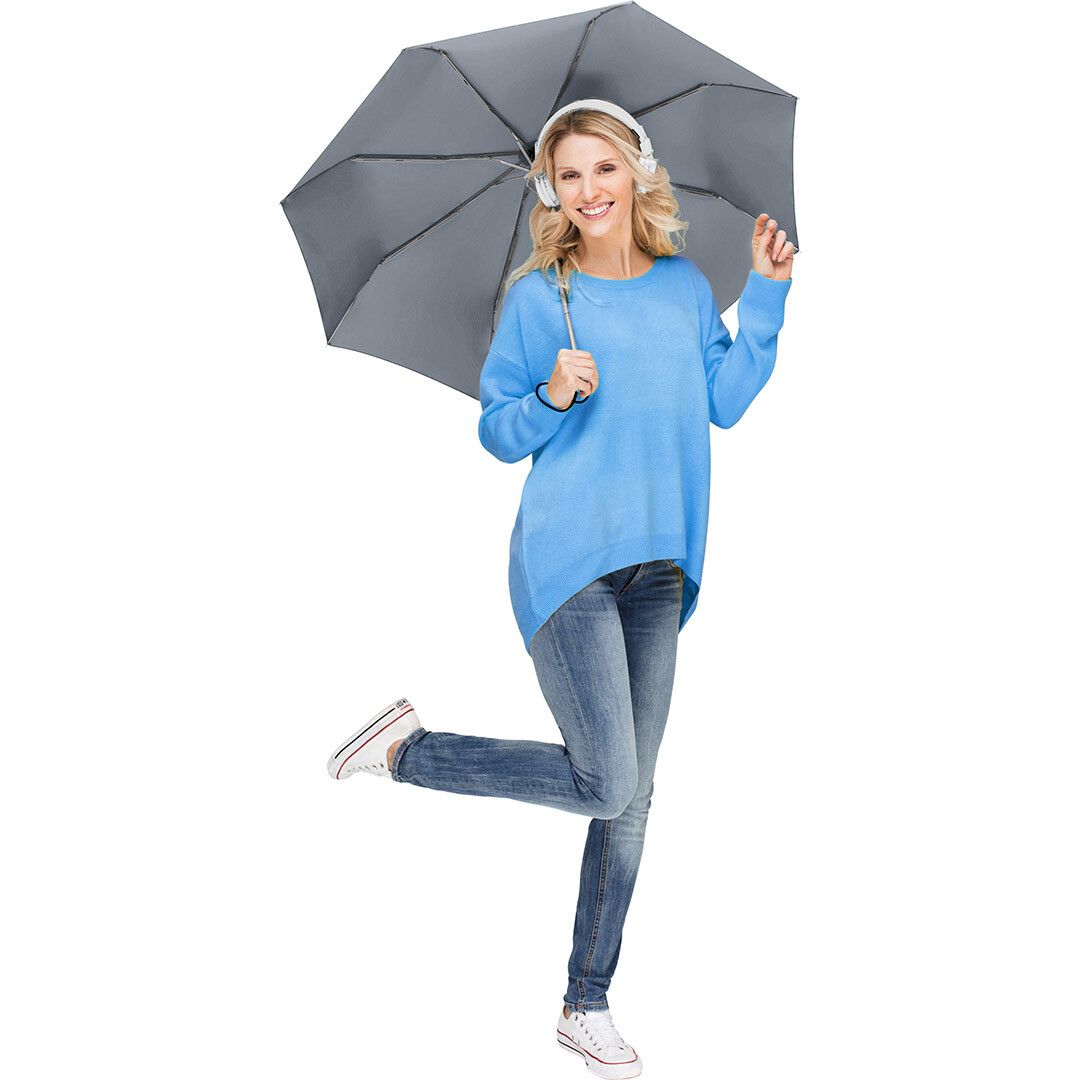 Mini-Taschenschirm FARE® AOC mit waterSAVE® Bezug Ø97 cm - grau-186