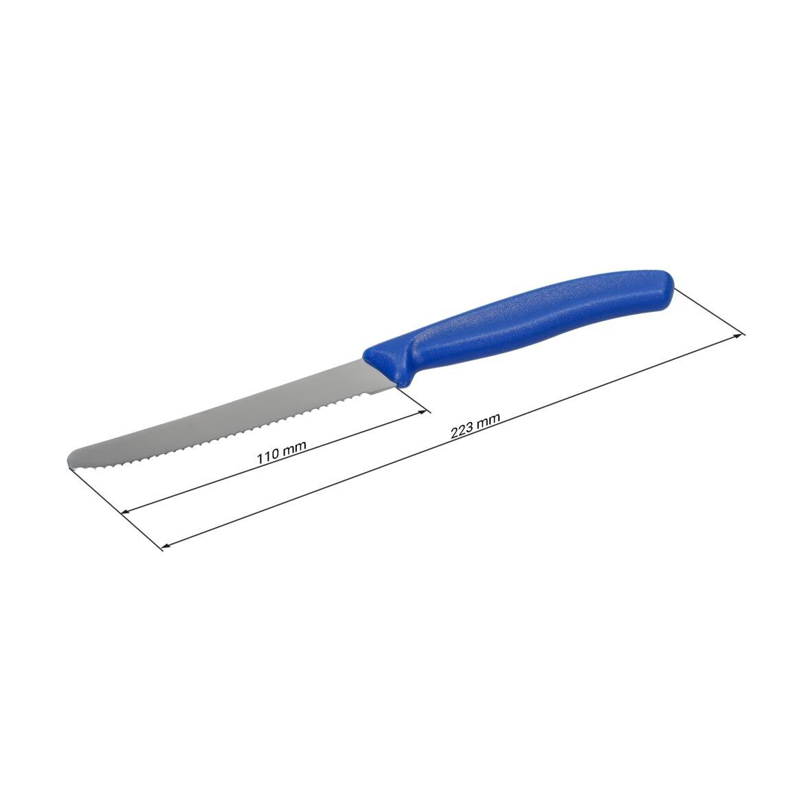 Brotzeitmesser Vesper - blau - silber-548