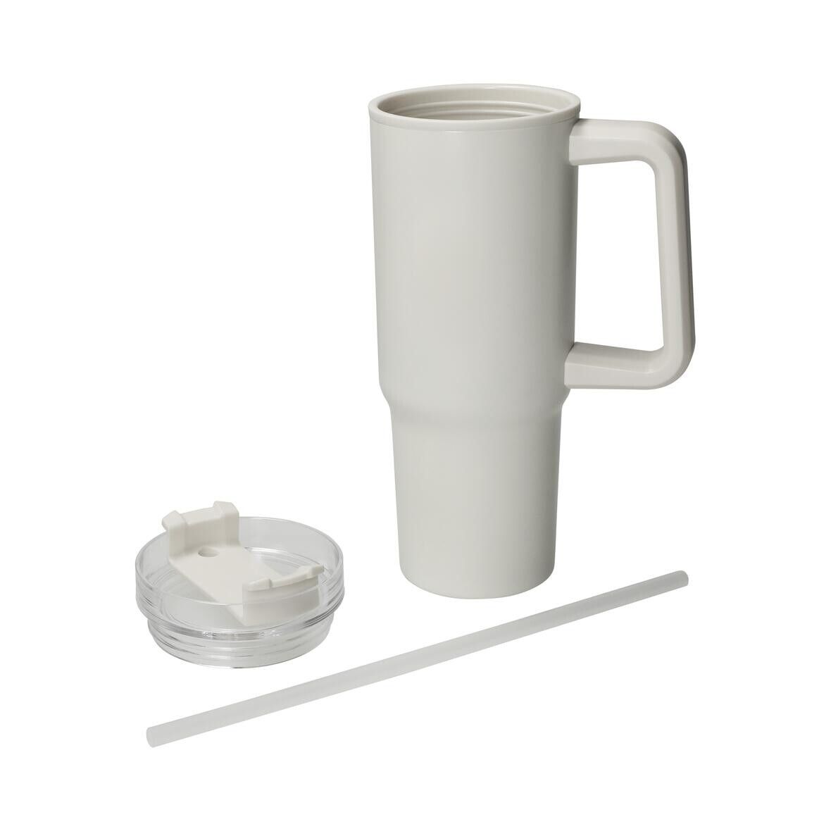 Trinkbecher Tampa, 800 ml - grau - creme-843