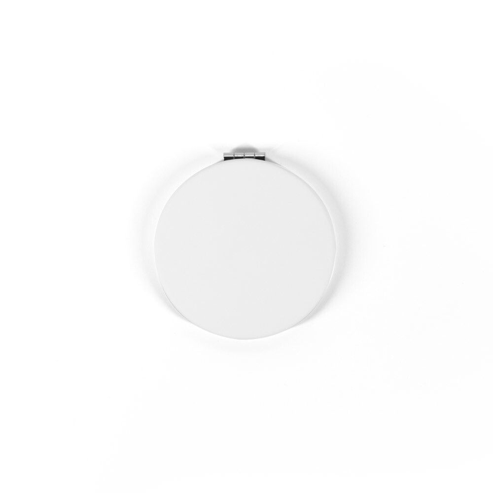 FREYA Runder doppelseitiger Spiegel mit matter PU-Außenseite - weiß-991