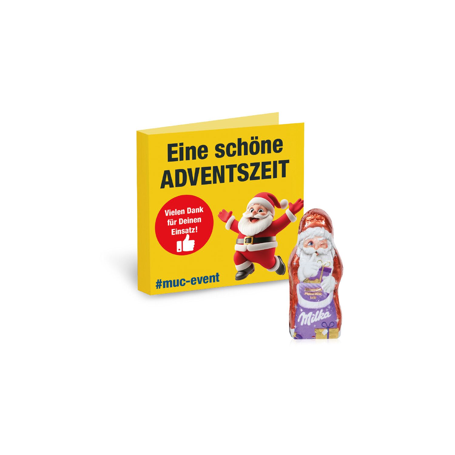 Werbe-Klappkarte mit Weihnachtsmann von Milka-82