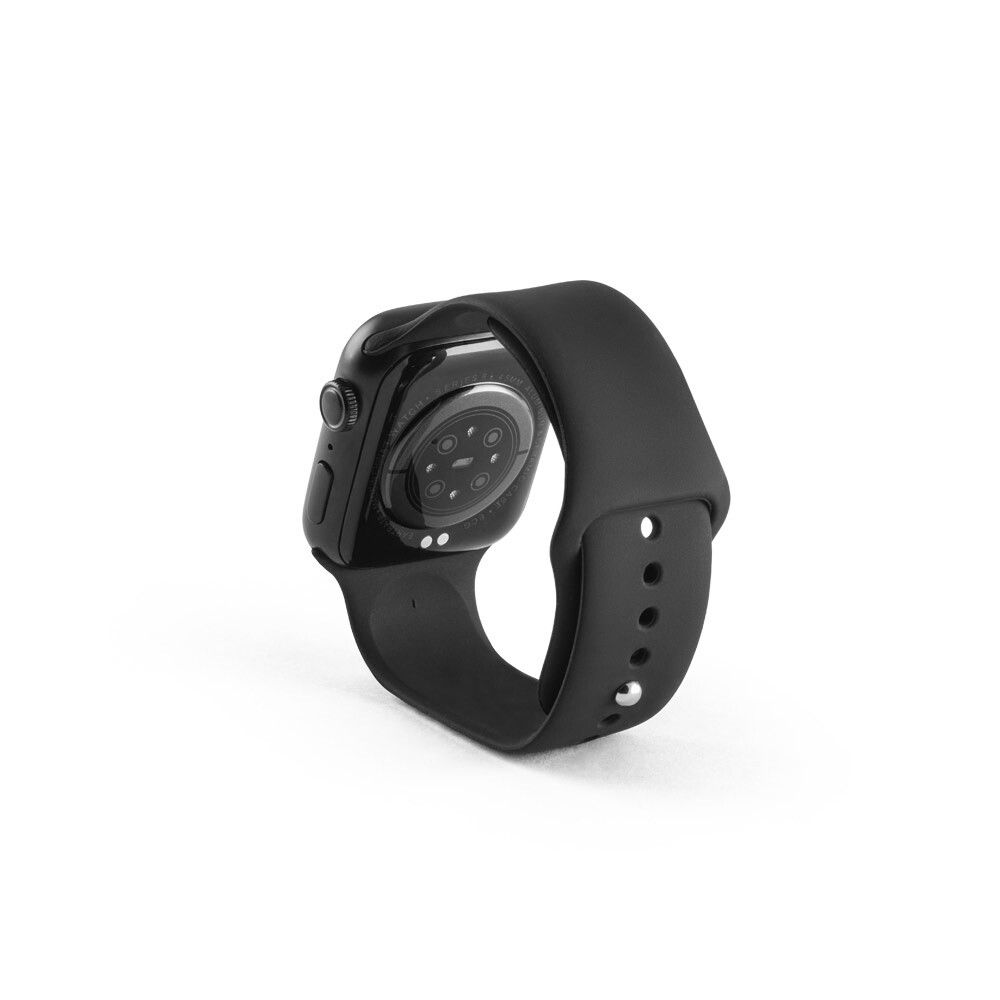 WILES Smartwatch 1.85"-Bildschirm, IPX4, 3 Tage Akku, Silikonarmband - schwarz-772