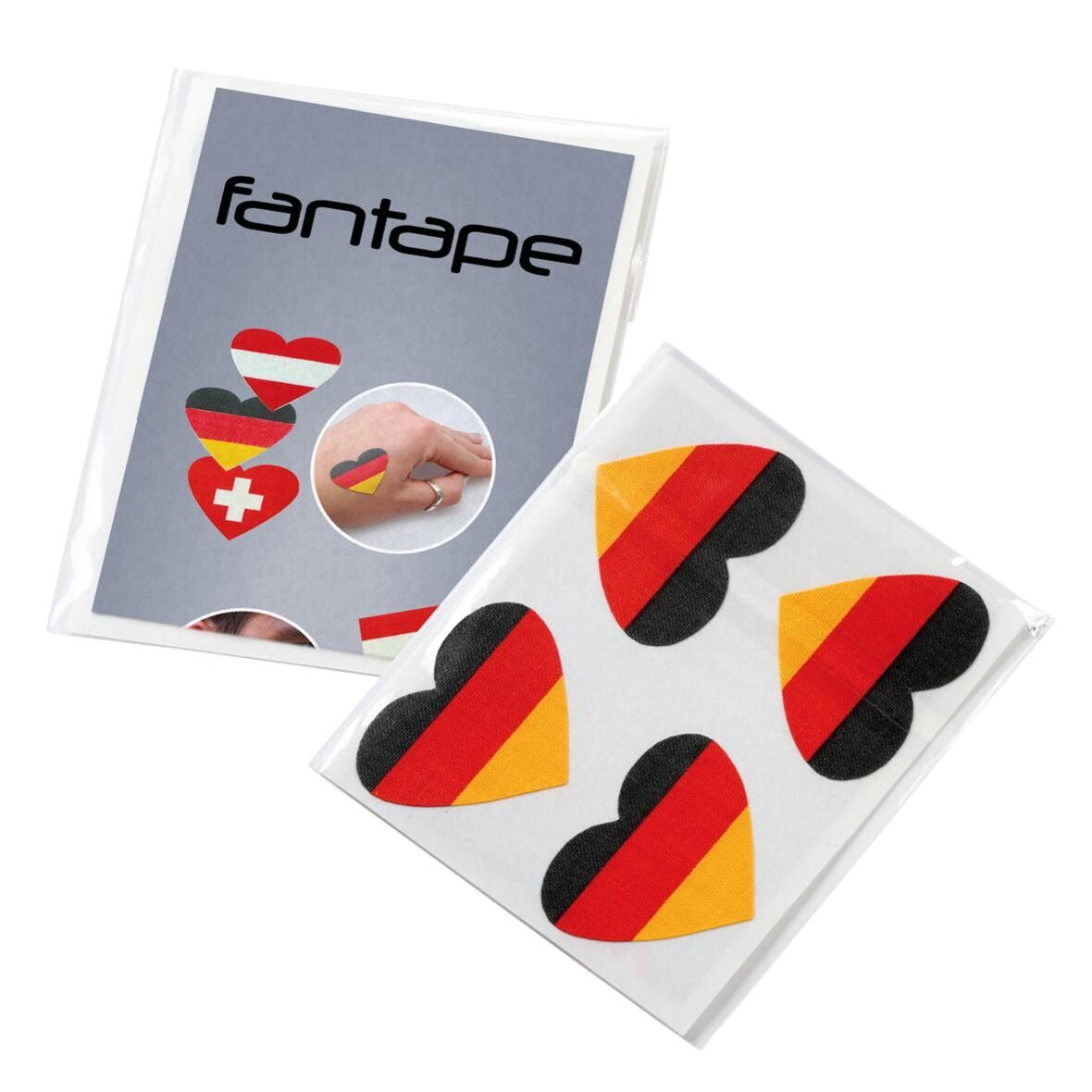 Fantape Herz, 4er-Set - Deutschland-Farben-581