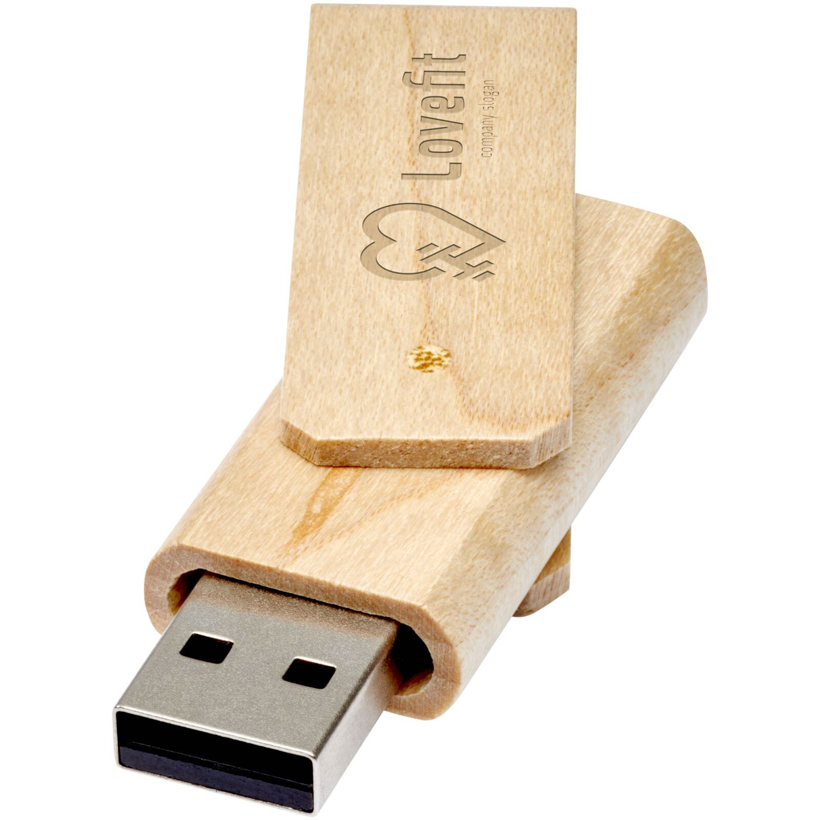 Twister USB Stick aus Holz - hellbraun - 8 GB-68