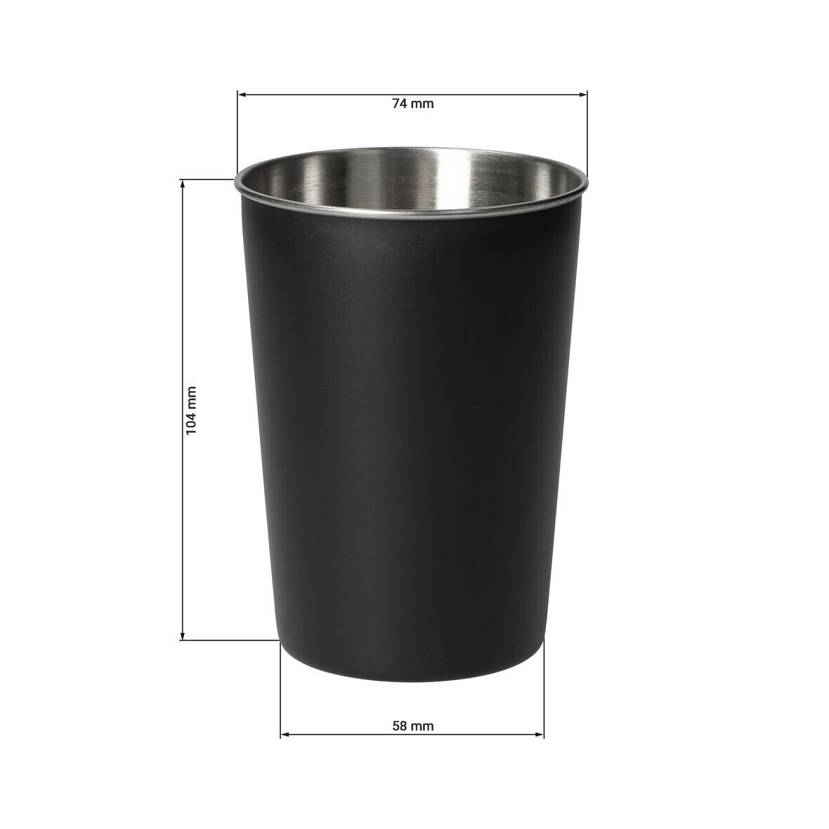 Edelstahlbecher Metallo, 270 ml - silber-48
