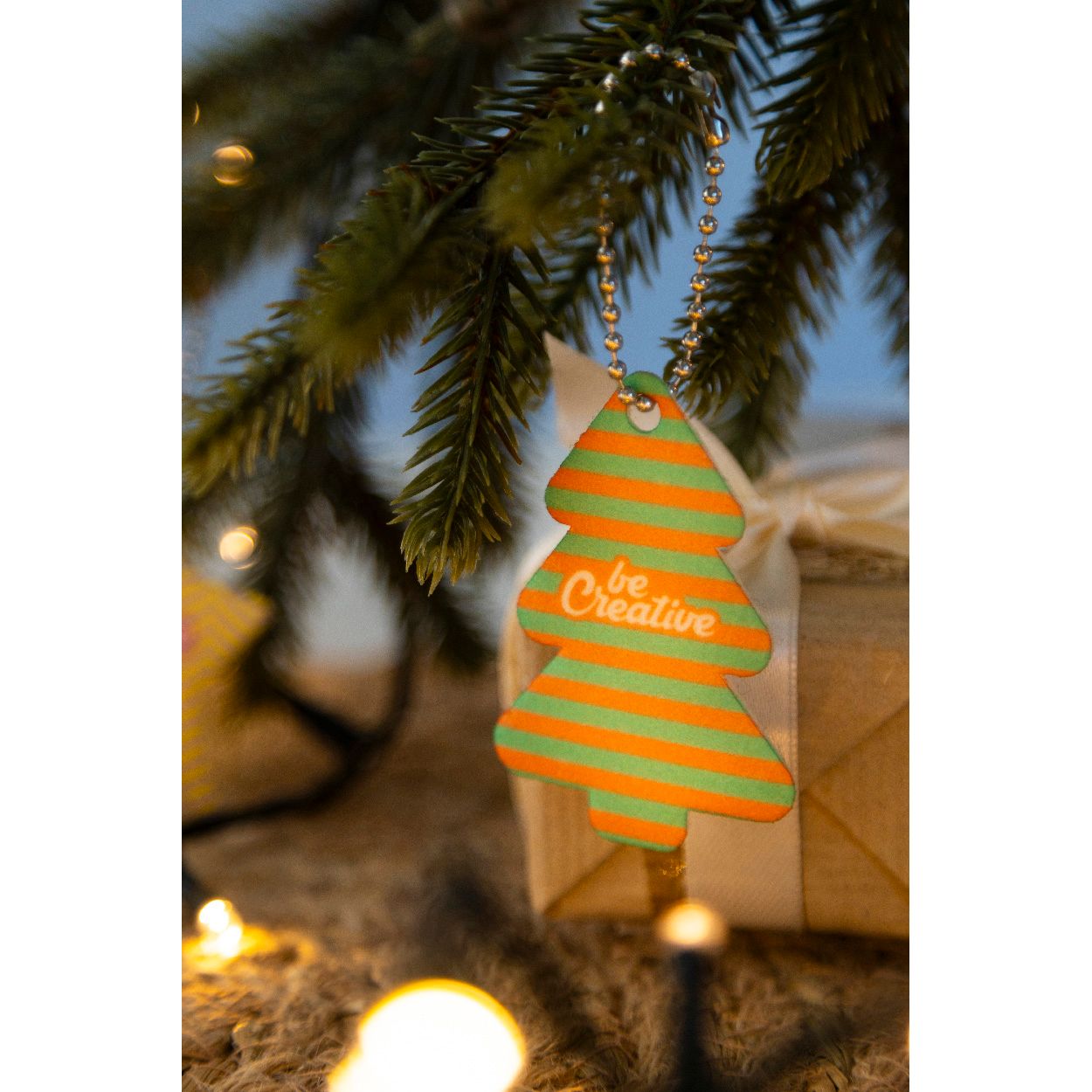 CreaFelt Key Xmas Schlüsselanhänger Weihnachten, Weihnachtsbaum - weiß-531