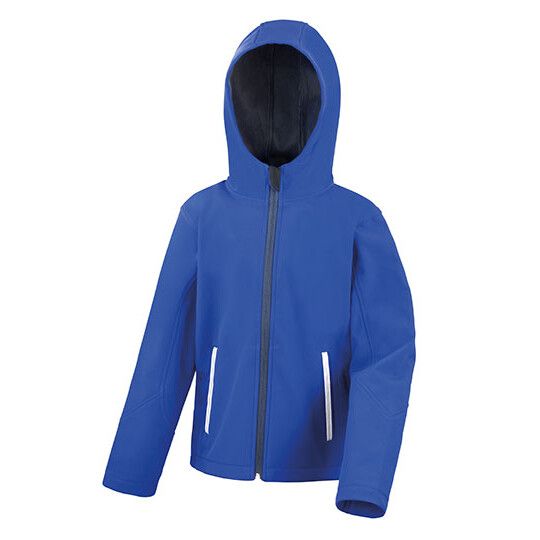 Junior TX Performance Hooded Soft Shell Jacket - royal - navy-138