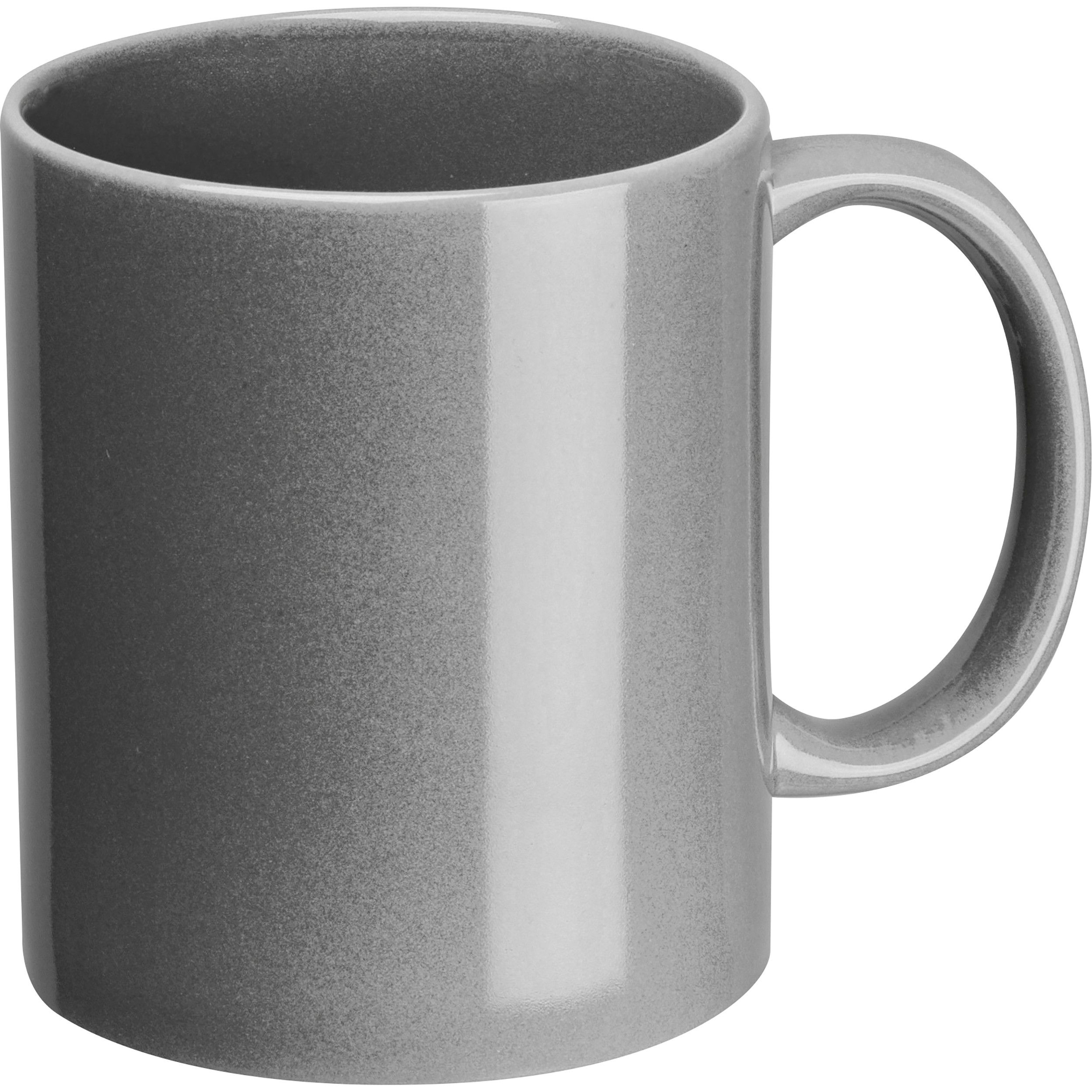 Kaffeetasse aus Keramik, 300ml - silbergrau-346