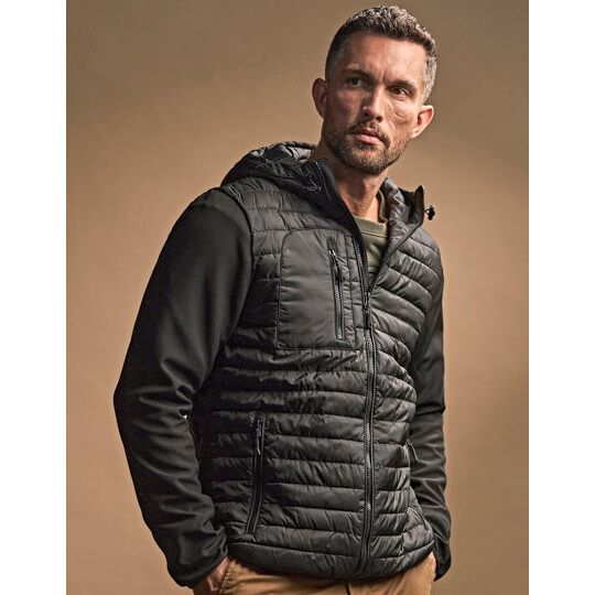 Men´s Hooded Crossover Jacket - black - black-475