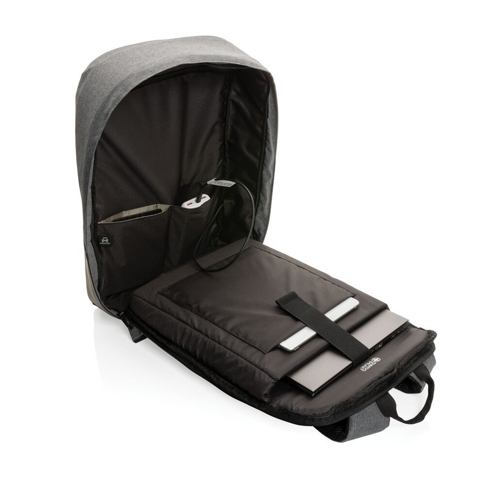 Swiss Peak AWARE™ Anti-Theft-RFID 15.6"-Laptop-Rucksack - grau-847