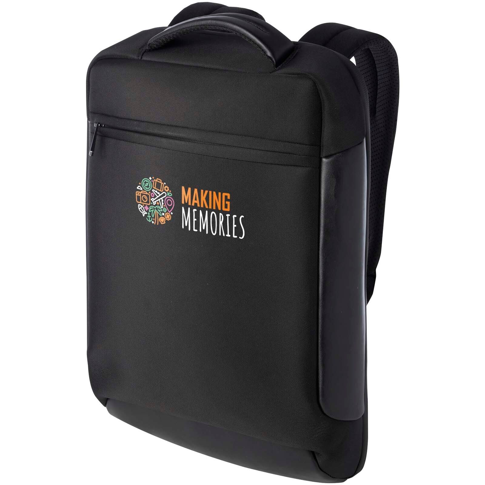 Expedition Pro 15,6" kompakter Laptop-Rucksack GRS Recyclingmaterial 12 L - schwarz-839