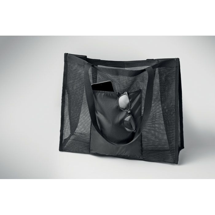 RPET-Mesh-Einkaufstasche LIMP - schwarz-595