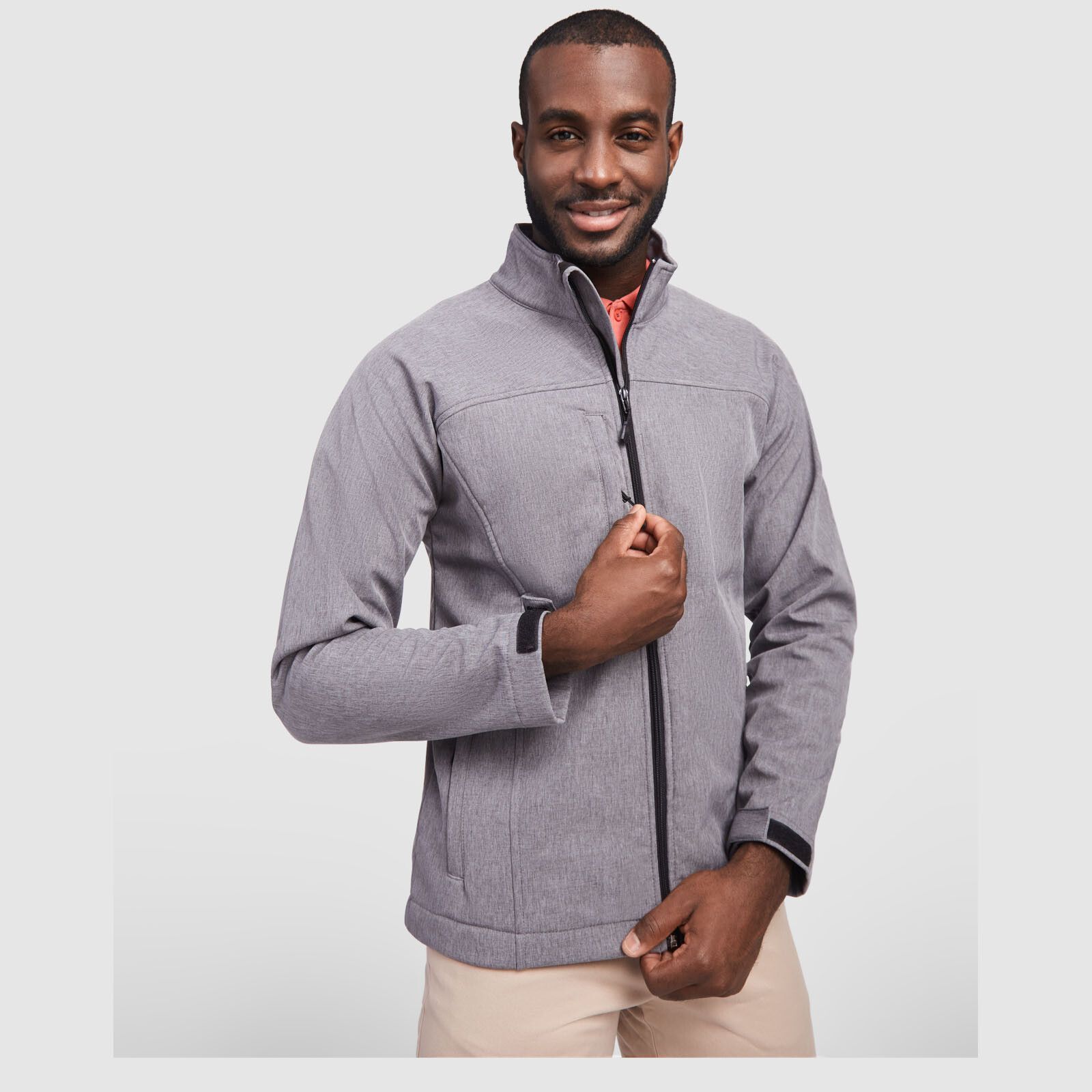 Rudolph Softshelljacke   - heather schwarz - XL-282