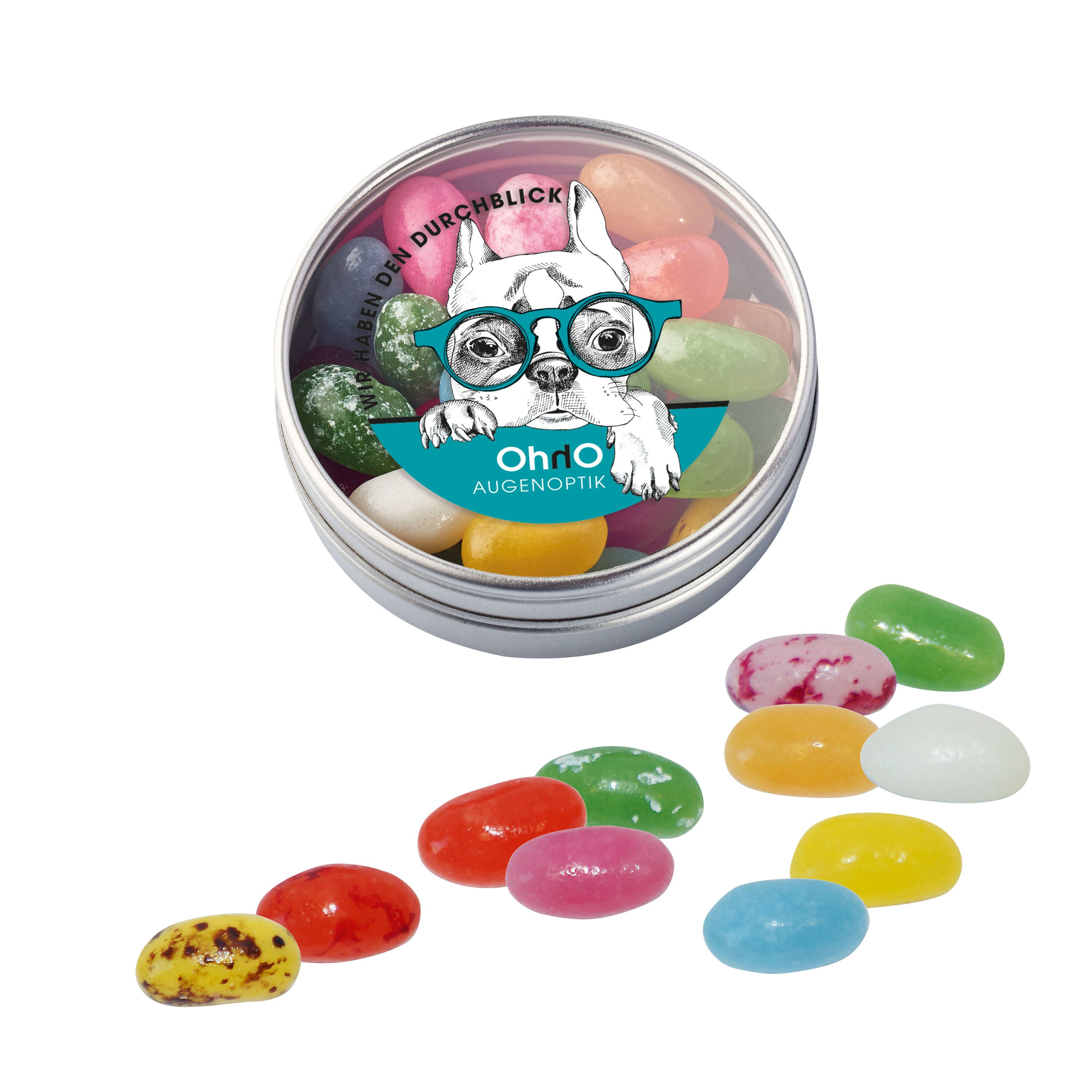 Klarsichtdose mit Jelly Beans, 40g-98