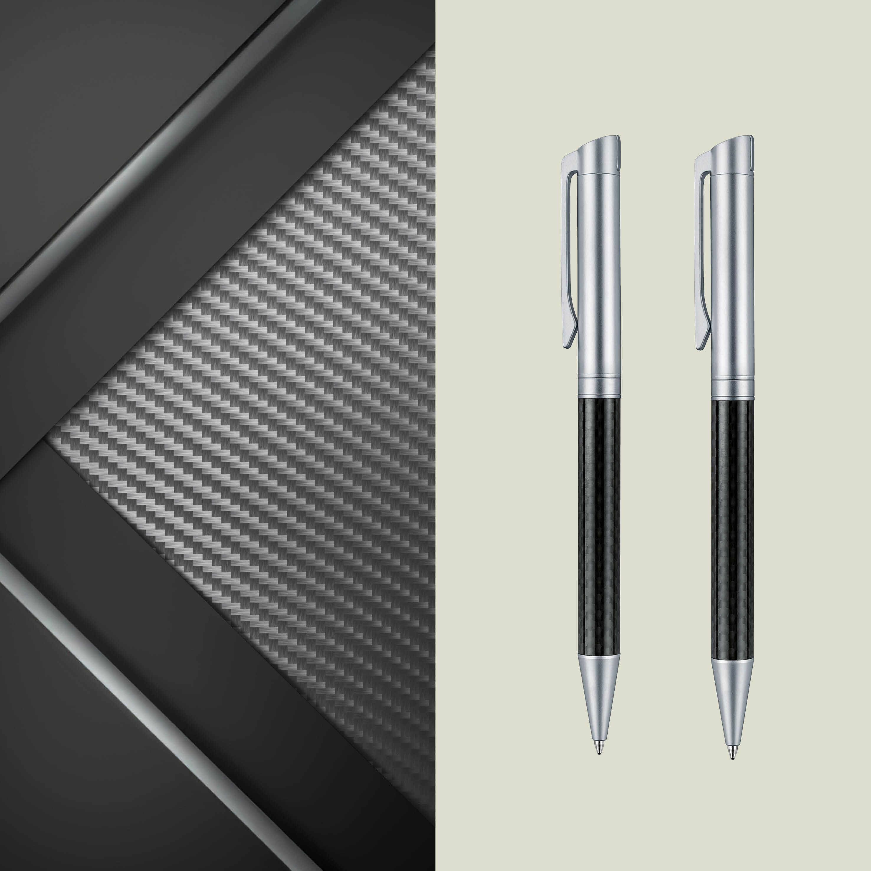 Carbon Line Drehkugelschreiber - silber-316